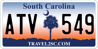 SC license plate ATV549