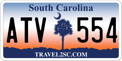 SC license plate ATV554