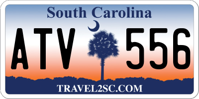 SC license plate ATV556