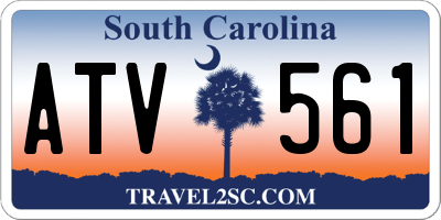 SC license plate ATV561