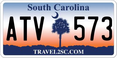 SC license plate ATV573