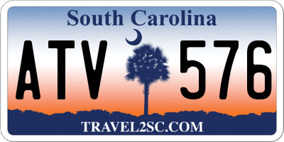 SC license plate ATV576