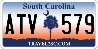 SC license plate ATV579