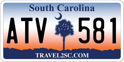 SC license plate ATV581