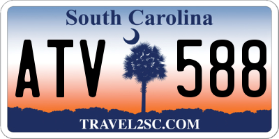 SC license plate ATV588