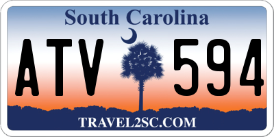 SC license plate ATV594