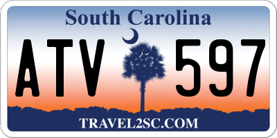 SC license plate ATV597
