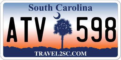 SC license plate ATV598