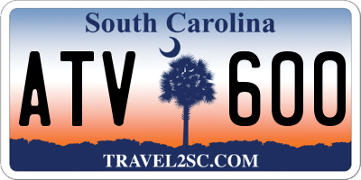 SC license plate ATV600