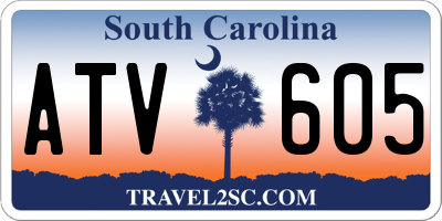 SC license plate ATV605