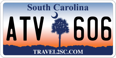 SC license plate ATV606