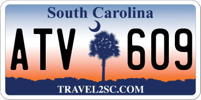 SC license plate ATV609