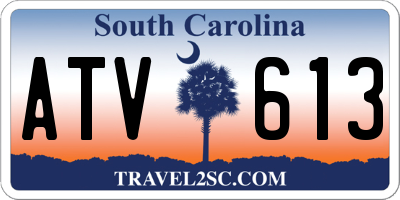 SC license plate ATV613