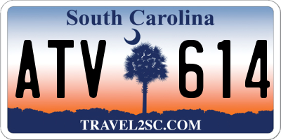 SC license plate ATV614