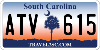 SC license plate ATV615