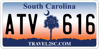 SC license plate ATV616