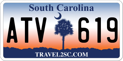 SC license plate ATV619