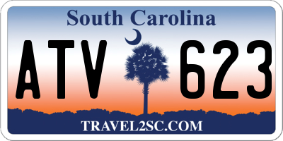 SC license plate ATV623