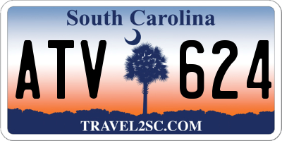 SC license plate ATV624
