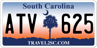 SC license plate ATV625
