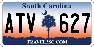 SC license plate ATV627