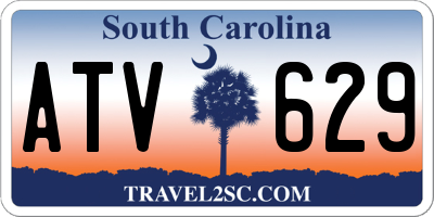 SC license plate ATV629