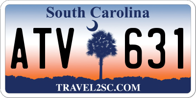 SC license plate ATV631