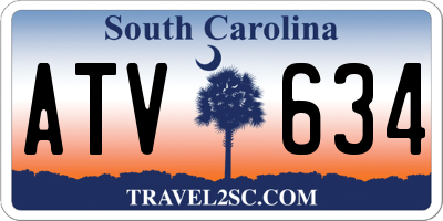 SC license plate ATV634