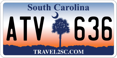 SC license plate ATV636