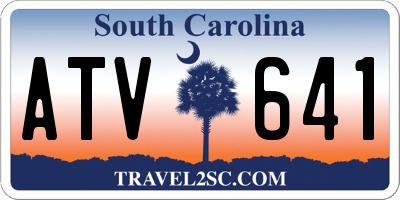 SC license plate ATV641