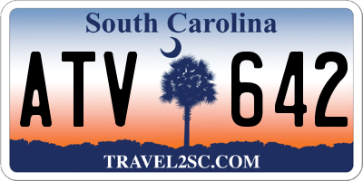 SC license plate ATV642