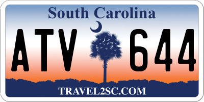 SC license plate ATV644