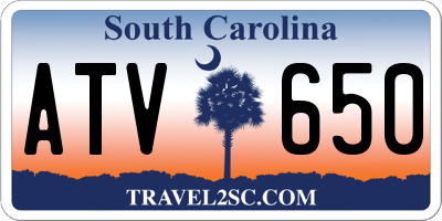 SC license plate ATV650