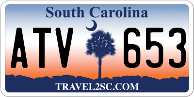 SC license plate ATV653