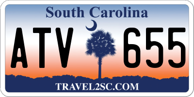 SC license plate ATV655