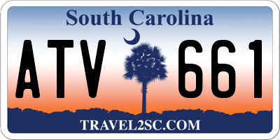 SC license plate ATV661