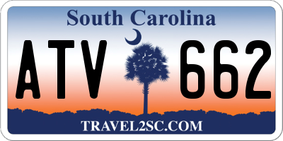 SC license plate ATV662