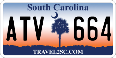 SC license plate ATV664