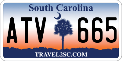 SC license plate ATV665
