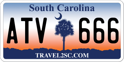 SC license plate ATV666