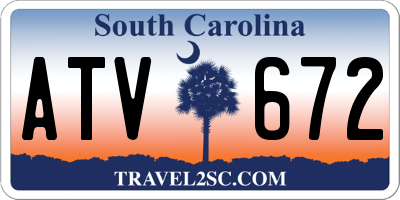 SC license plate ATV672