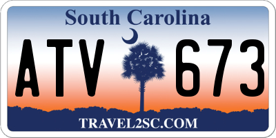 SC license plate ATV673