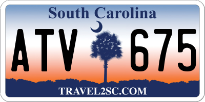 SC license plate ATV675