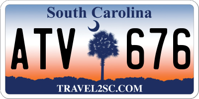 SC license plate ATV676