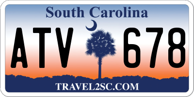 SC license plate ATV678