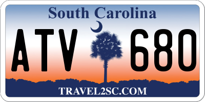 SC license plate ATV680