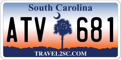 SC license plate ATV681