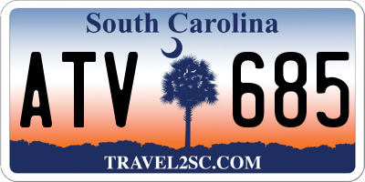 SC license plate ATV685