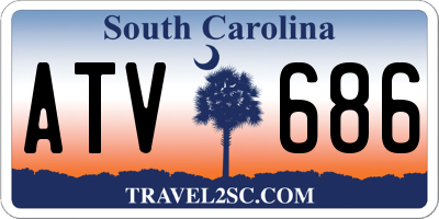 SC license plate ATV686