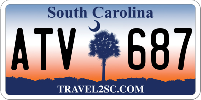 SC license plate ATV687